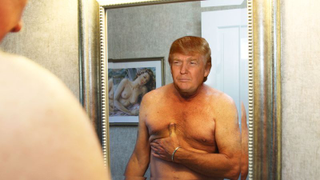Donald Trump Stares Forlornly At Tiny, Aged Penis In Mirror Before Putting On Clothes, Beginning Day